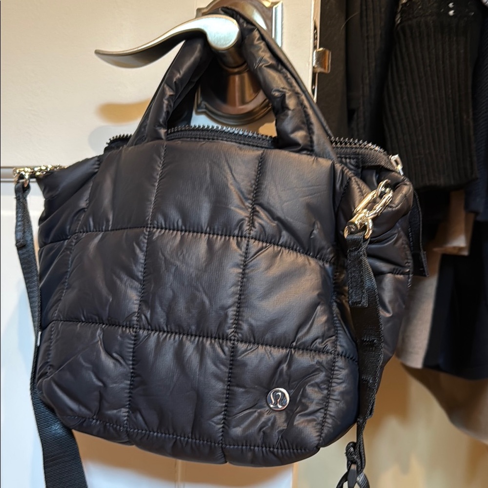 lululemon athletica Black Quilted Crossbody Bag